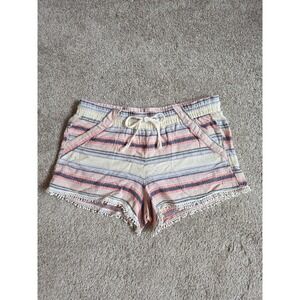 Jolt Shorts Womens Size 9‎ Linen Blend Shorts Drawstring Elastic Waist